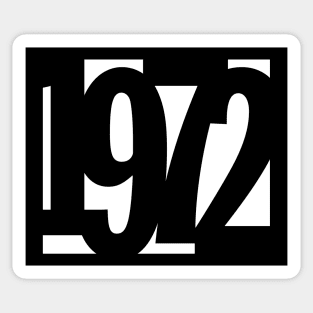 1972 Funky Overlapping Reverse Numbers for Dark Backgrounds Sticker